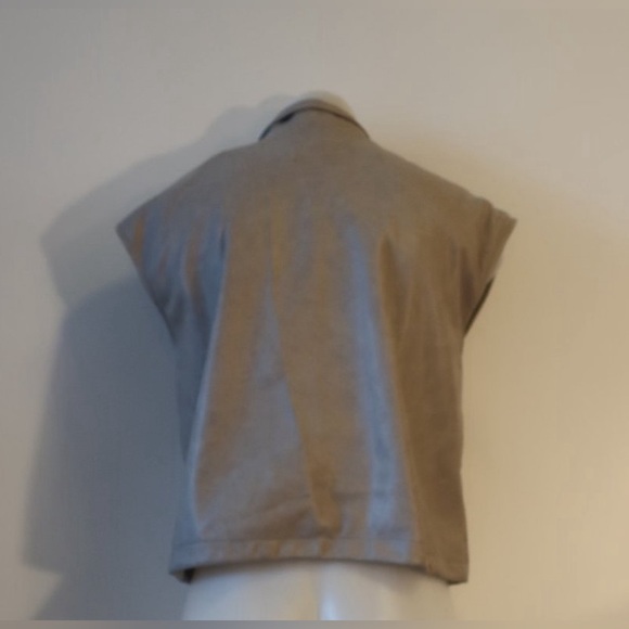 Bagatelle Gray Faux Leather Vest - Picture 2 of 4